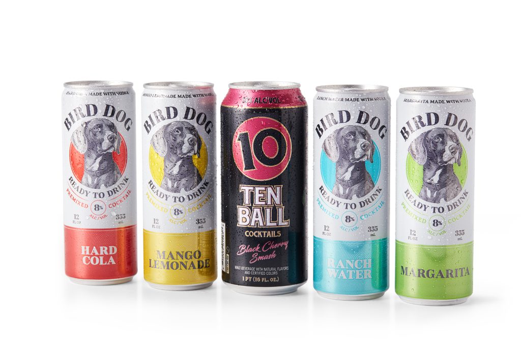 Bird Dog Ready to drink premixed cocktails; Ten Ball cocktails